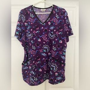 Floral Scrub Top XL